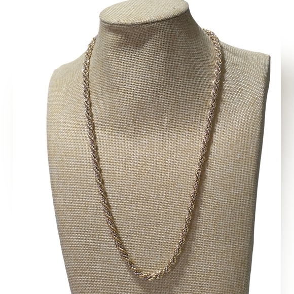 Monet Jewelry - Monet Vintage Gold and‎ Silver Twisted Rope Chain 24" Chunky Necklace